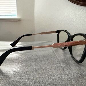 Burberry Black Frames with Gold Temples Women's Glasses